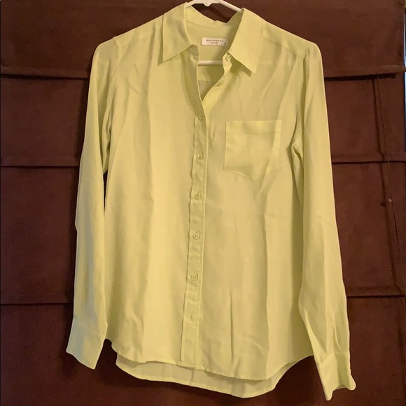 Equipment Tops - Lime green silk top Equipment Tops - Lime green silk top